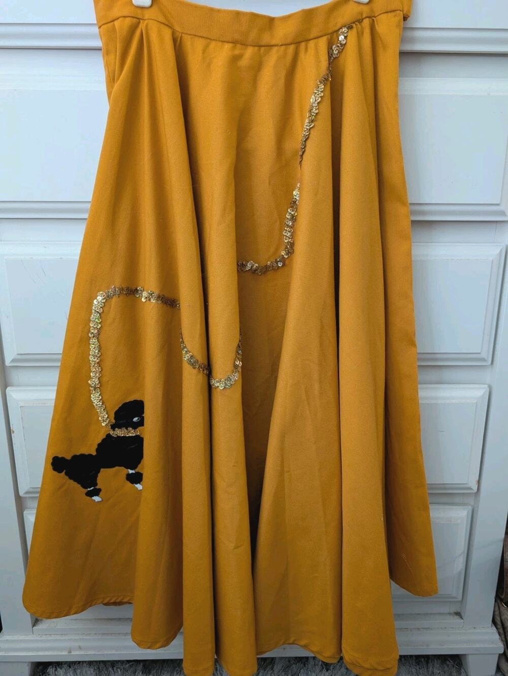 Women's VINTAGE POODLE SKIRT Handmade Full Circle Skirt Costume Medium